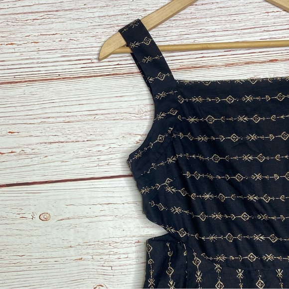 NWT Urban Outfitters Ecote Cut Out A-Line Mini Dress in Black Print Sz 4 - Picture 16 of 16